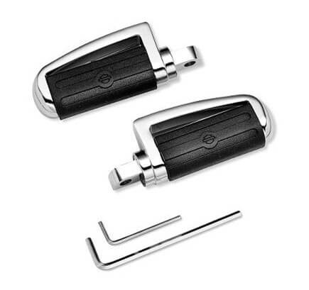 [43280-01] Slotted Chrome and Rubber Custom Footpegs