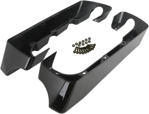 [XF111523] 4&quot; Saddlebags Extension for Harley Street Glide Road King Electra-Glide Ultra-Classic 2014-2023, Black