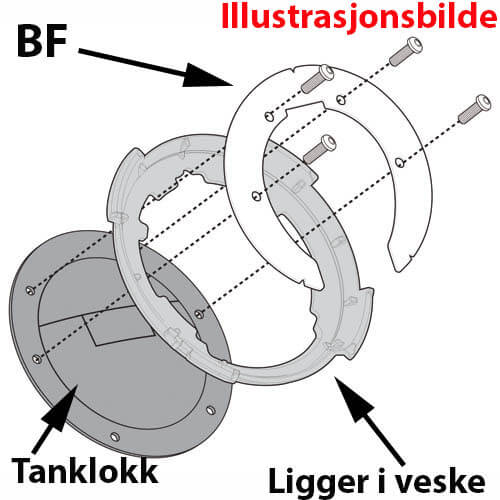 Festesett for Tanklock tankvesker BMW