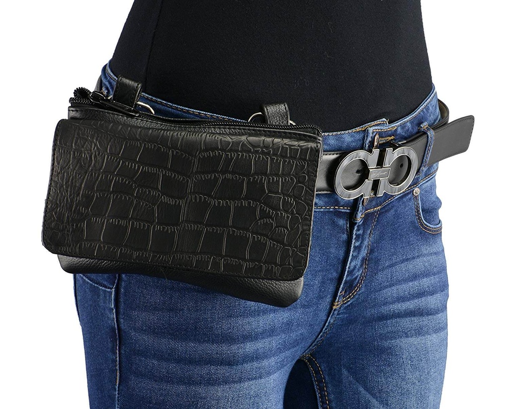 Multi Pocket Belt Bag with Gun Holster, Gator Print