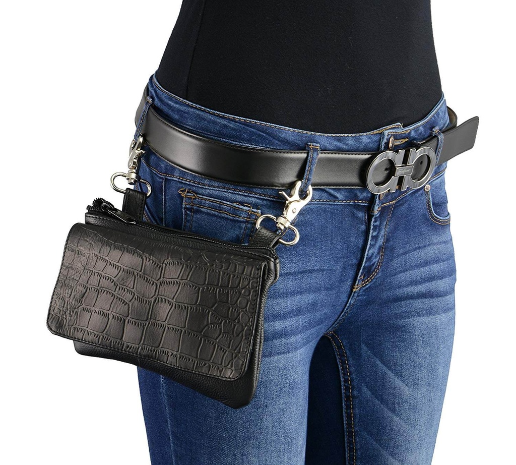 Multi Pocket Belt Bag with Gun Holster, Gator Print