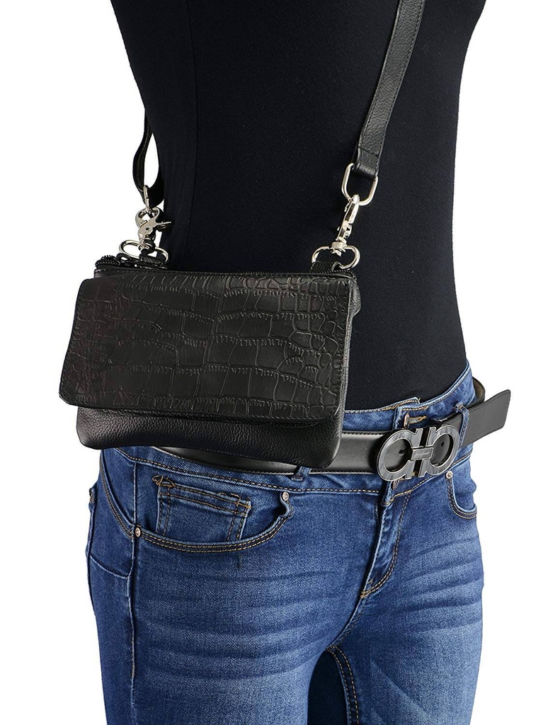 Multi Pocket Belt Bag with Gun Holster, Gator Print