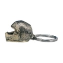 Key Fob Lane Splitter Helmet, Cast White Brass