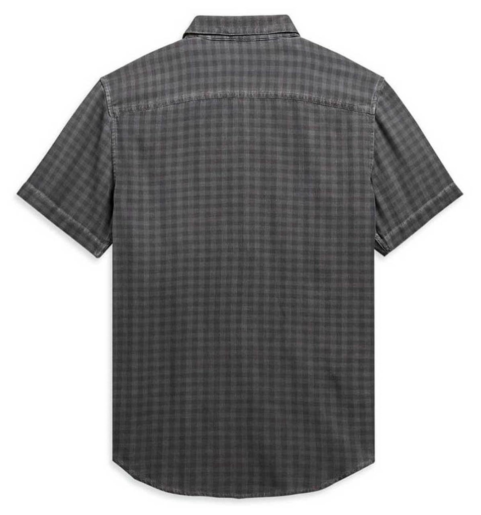 Vintage B&amp;S Logo Short Sleeve Plaid Woven Shirt
