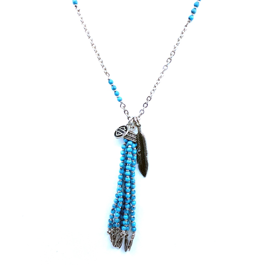 Necklace Turquoise Bead &amp; Charm