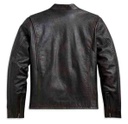 Men's Retro Sleeve Stripe Leather Jacket