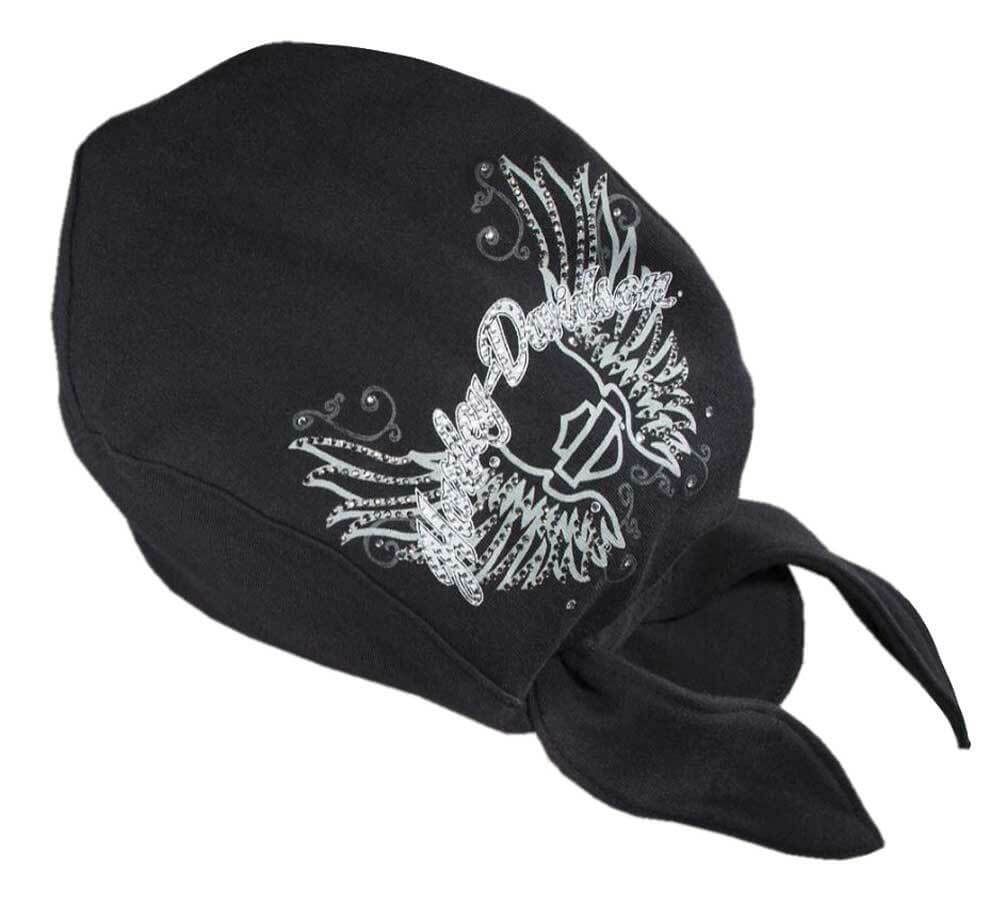 Skully Wing Rhinestone Head Wrap