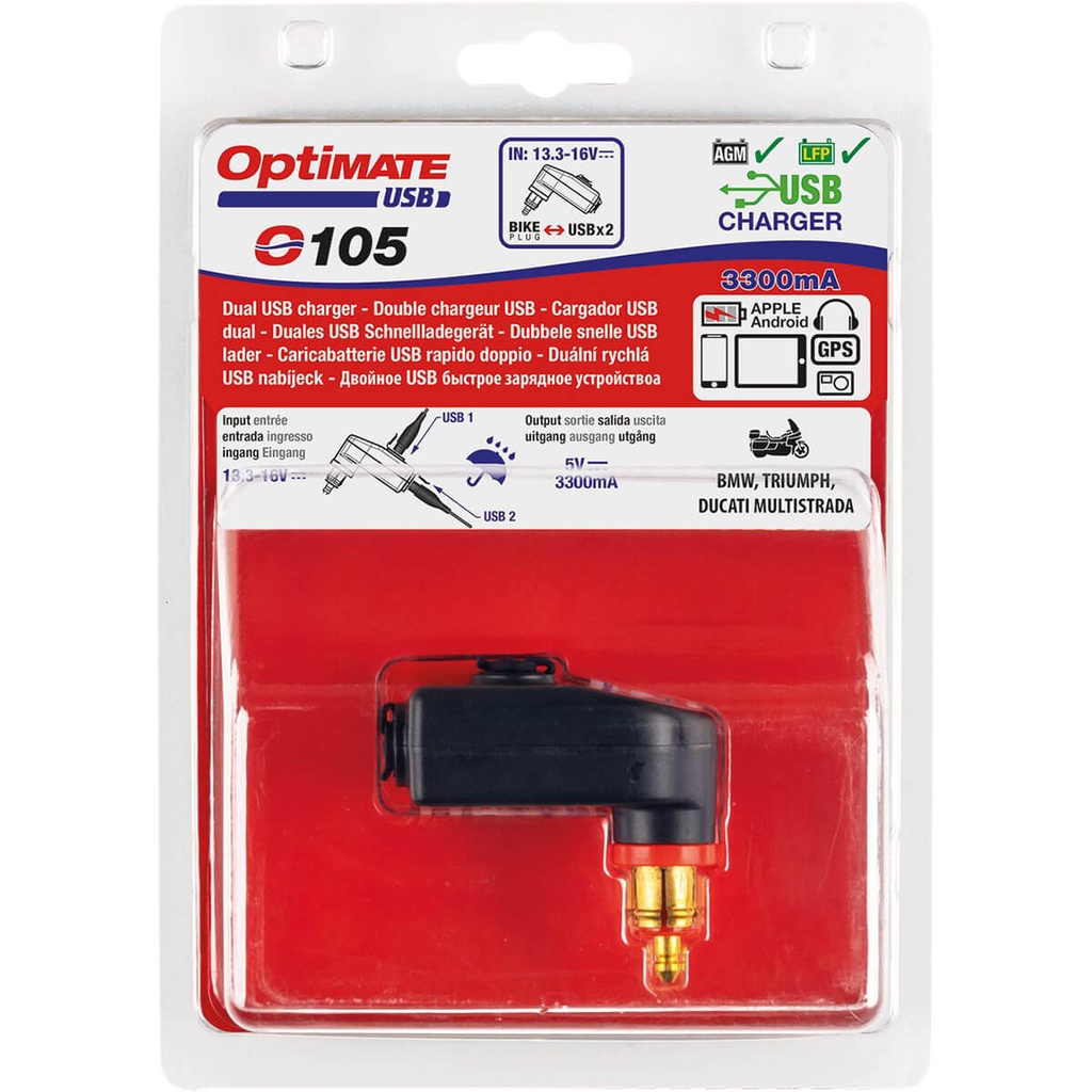 Dobbel USB Lader, 12V DIN