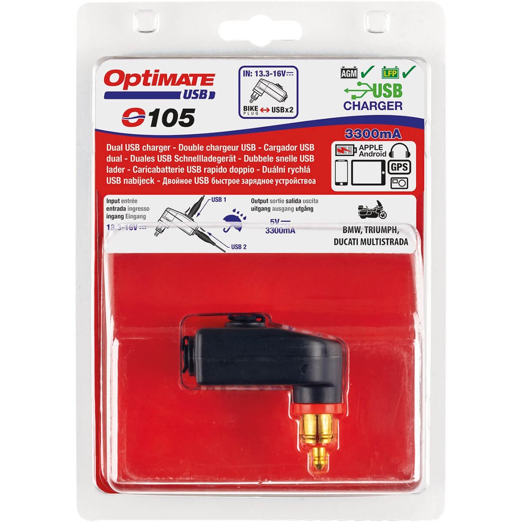 Dobbel USB Lader, 12V DIN