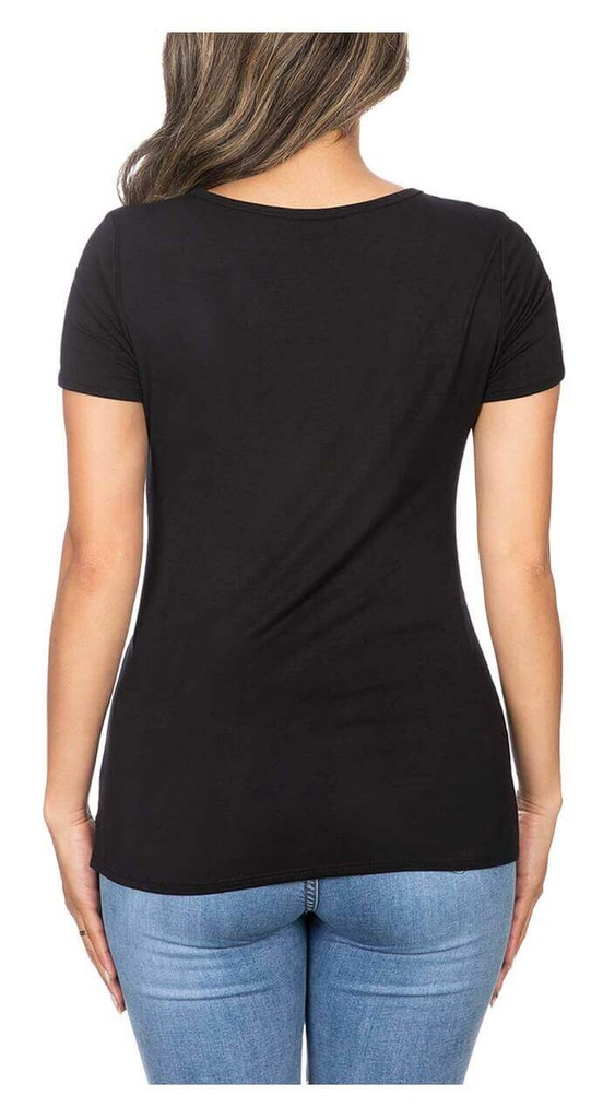 Freedom Embellished Short Sleeve Scoop Neck Tee