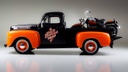 1:24 W/B Harley Davidson 1948 Ford F1 Pick UP &amp; FLH Duo Glide 1958