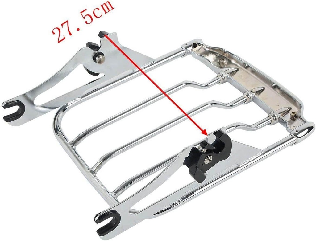 Chrome Motorcycles Two-UP Air Wing Luggage Rack Mounting Fits for Harley Touring Street Glide FLHX 2009-2020