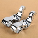 1.25&quot; Chrome Short Angled Highway Adjustable Peg Mount Kit For Harley