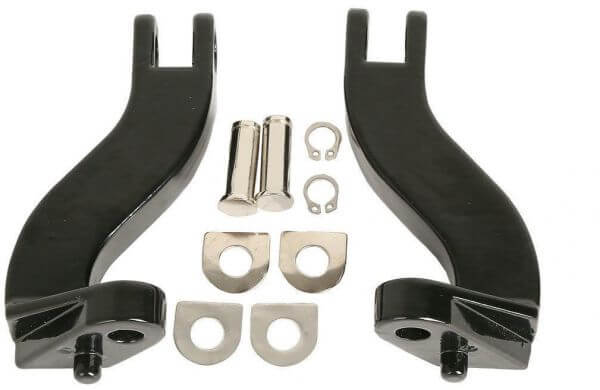 Passenger FootPegs Mounting For Harley Touring 93 to 18 Black