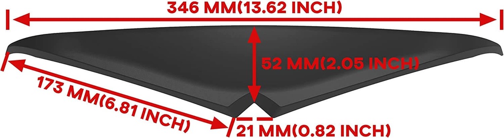 Headlight Eyebrows Sticker for 2015-2021 Road Glide, Black Headlamp Eyebrow Eyelids Upper Tip Trim Decoration Cover Visor Decoration for Harley Davidson Road Glide 2015-2021 Accessories