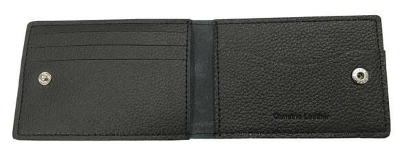 Embossed #1 Logo Leather Duo-Fold Wallet