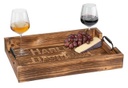 Motor Co. Solid Wood Serving Tray w/Four Coasters