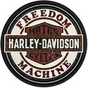 Aged Vintage Freedom Machine Badge Round Decal