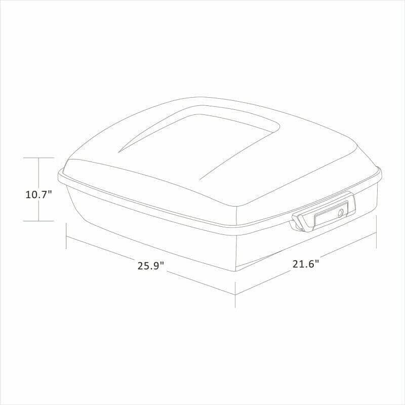 Chopped Tour Pack Trunk Backrest Pad Detachable Mounting Rack Fit For Harley Touring Road King Road Street Electra Glide 1997-2008