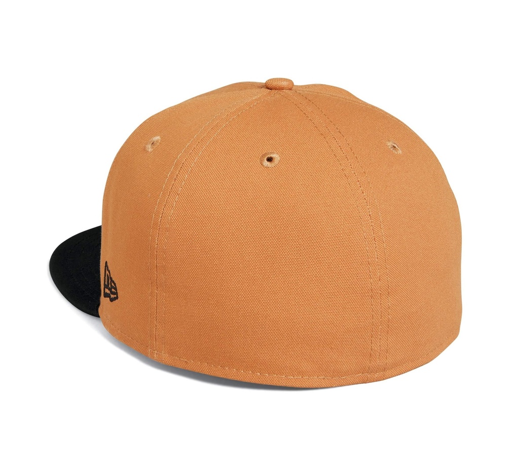Bar &amp; Shield Fitted Cap, Orange