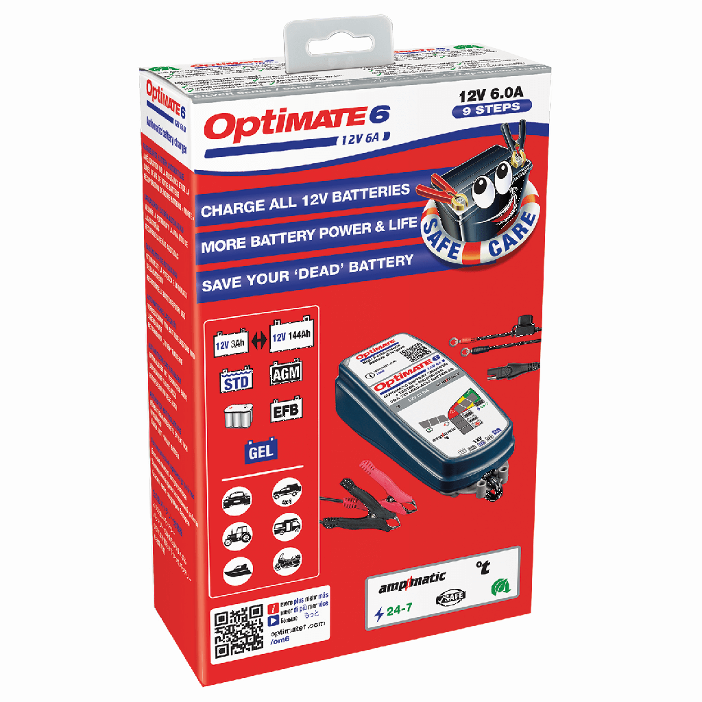 Optimate 6 Batterilader, 12V 6A