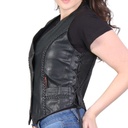 Ladies Black Leather Vest