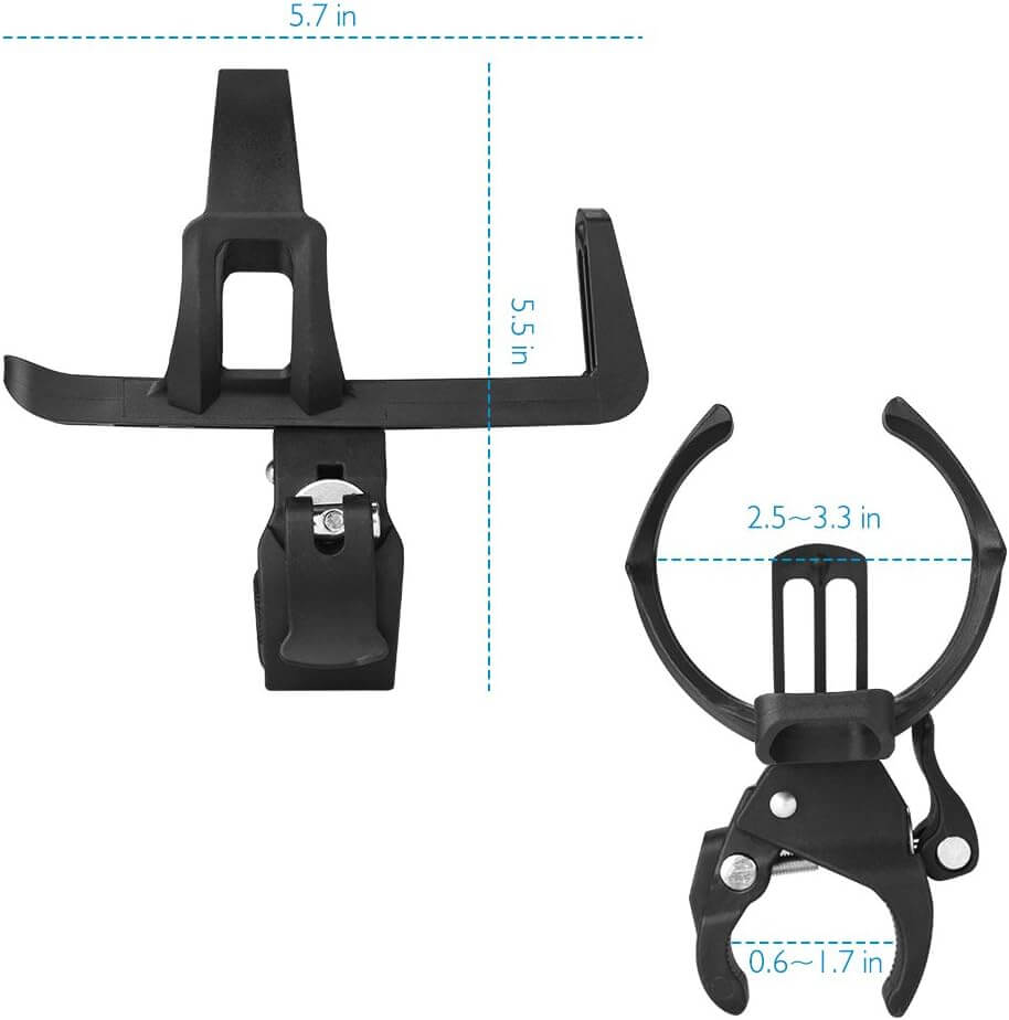 Flaskeholder med universalklemme