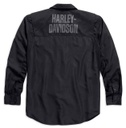 Long Sleeve Performance Button Front Shirt, Black