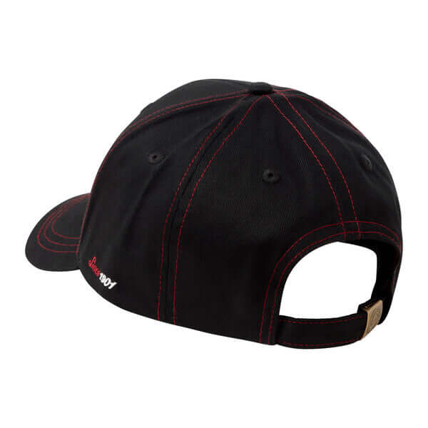 Contrast Stitch Cap, Black