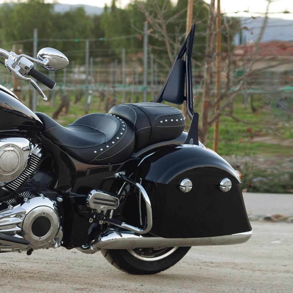 Rear Passenger Backrest Sissy Bar Fit For Indian 2016-2024 Chieftain Dark Horse 2016-2024 Springfield 2016-2020 Roadmaster 2017-2024 Indian Springfield Roadmaster Limited 2021-2024