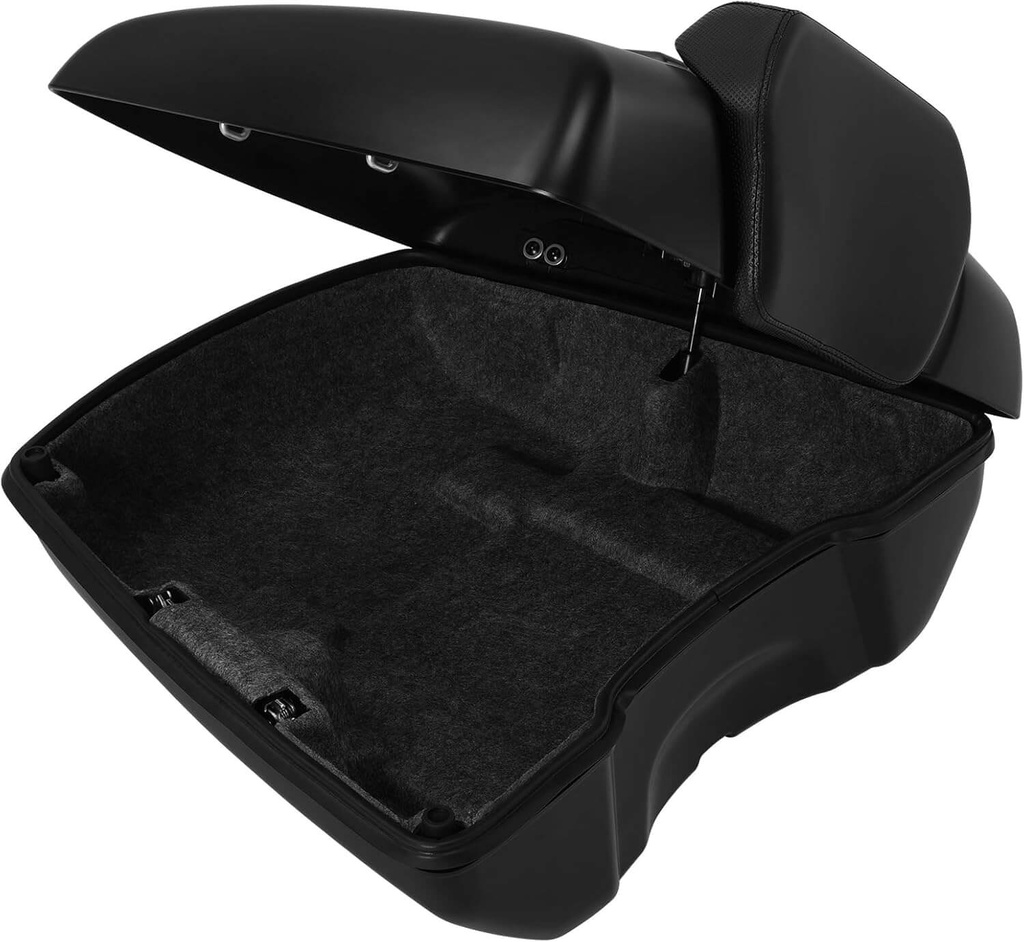 Matte Black Low Profile Quick Release Trunk w/Sissy Bar Pad Mount Rack Fit For Indian Chieftain 2014-2023; Roadmaster Dark Horse 2020-2023 Fit For 2889609-266