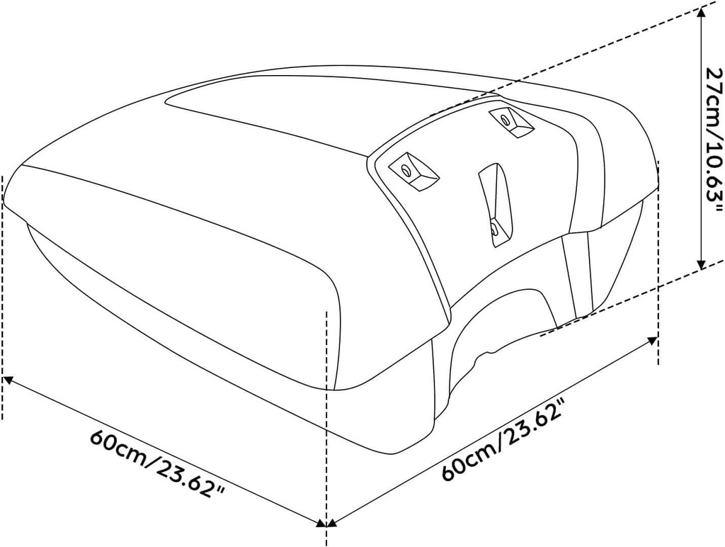 Matte Black Low Profile Quick Release Trunk w/Sissy Bar Pad Mount Rack Fit For Indian Chieftain 2014-2023; Roadmaster Dark Horse 2020-2023 Fit For 2889609-266