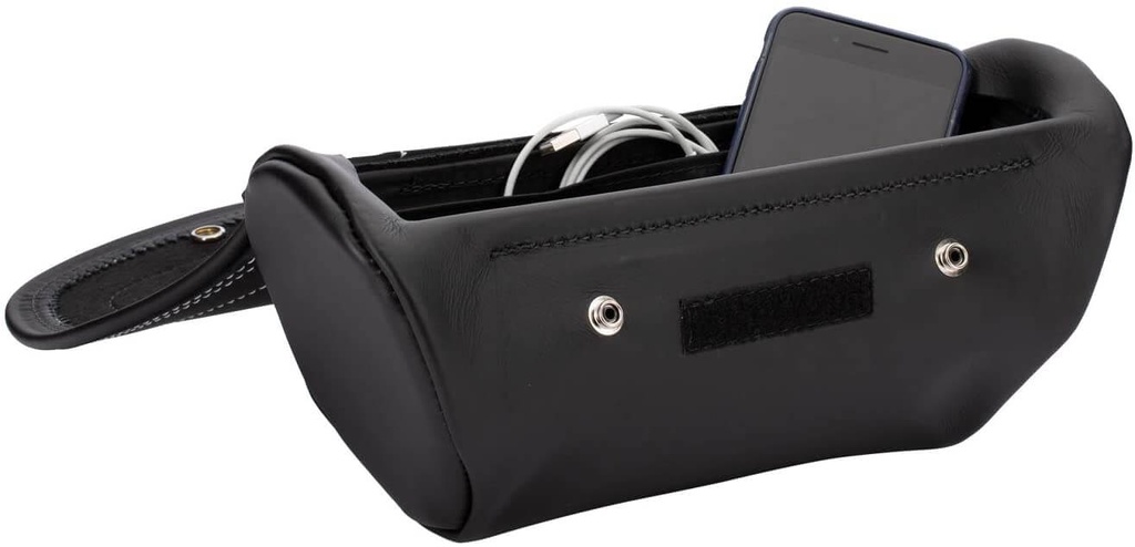 Genuine Leather Handlebar Bag, Black