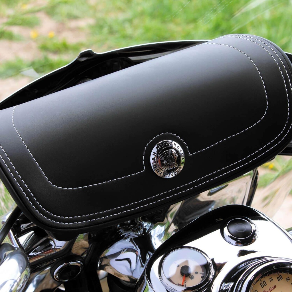 Genuine Leather Handlebar Bag, Black