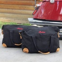 Deluxe Saddlebag Travel Bags in Black, Pair