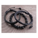 Rope Sliders &amp; Wood Bead Bracelet, 3-Pack