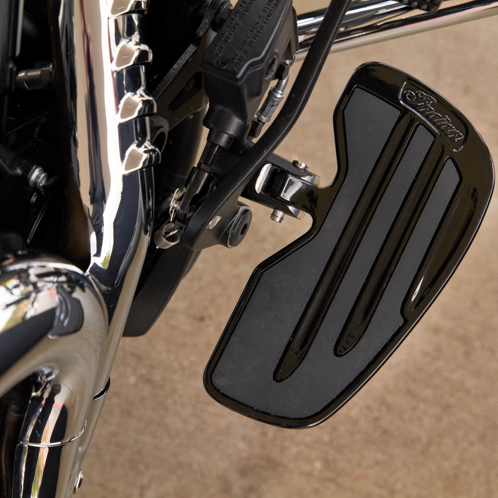 Rider Floorboards with Inlays in Gloss Black, Pair