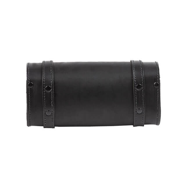 Square Leather Tool Bag, Black