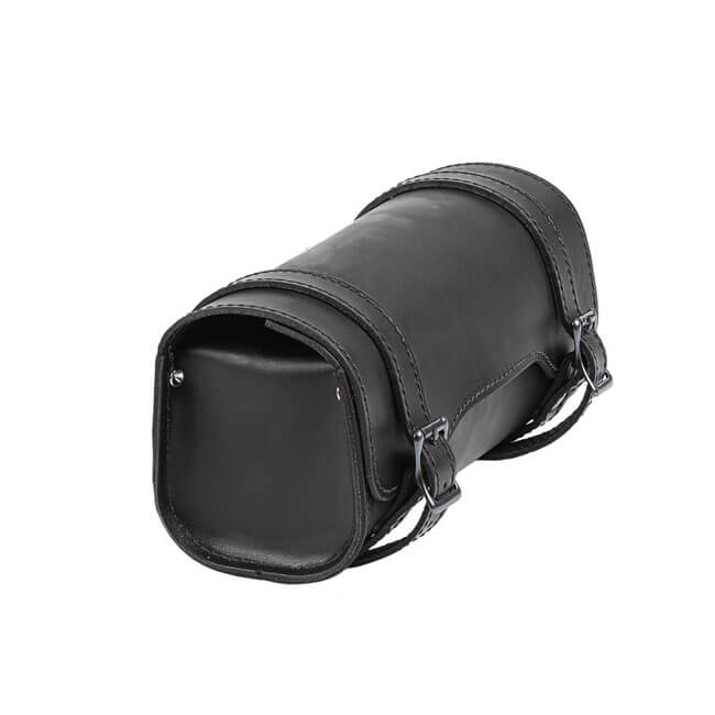 Square Leather Tool Bag, Black