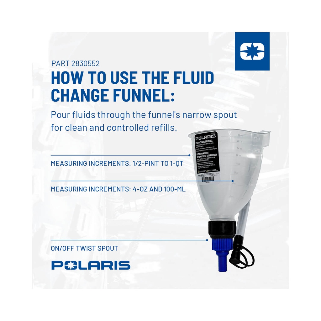 Funnel, Fluid Change