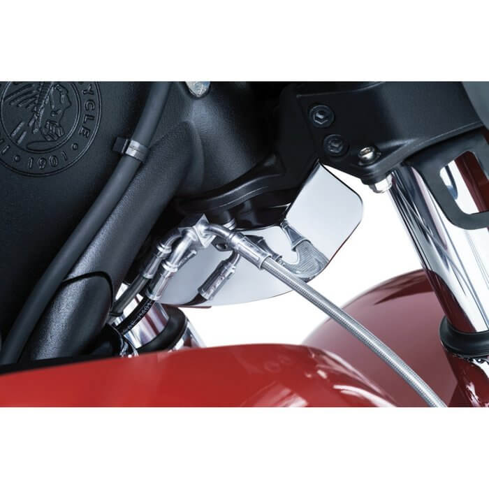 Lower Triple Tree Wind Deflector, Chrome