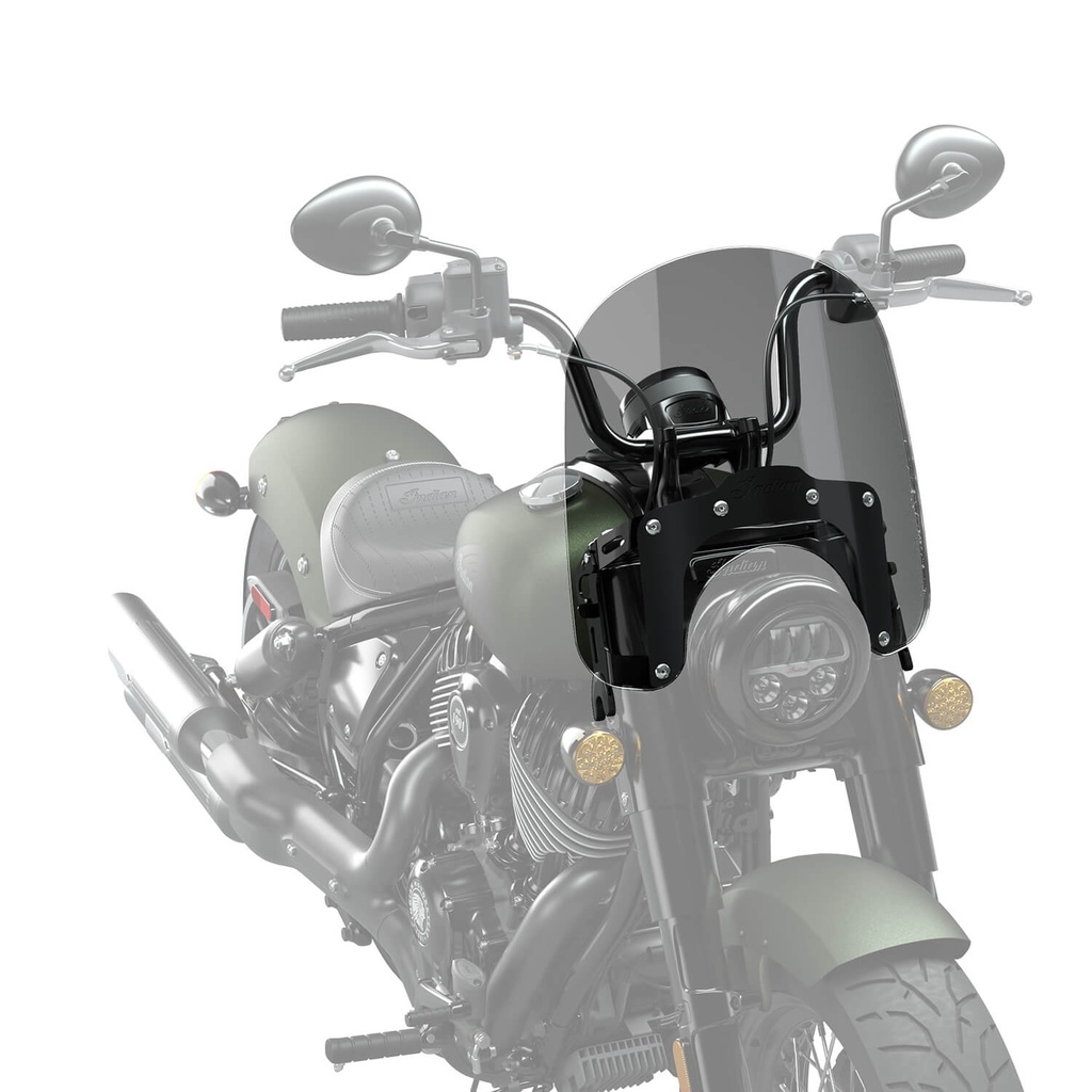 17.8 in. Quick Release Low Windshield, Black