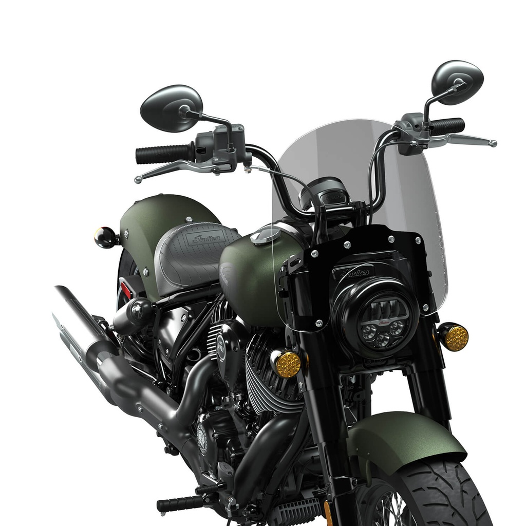 17.8 in. Quick Release Low Windshield, Black