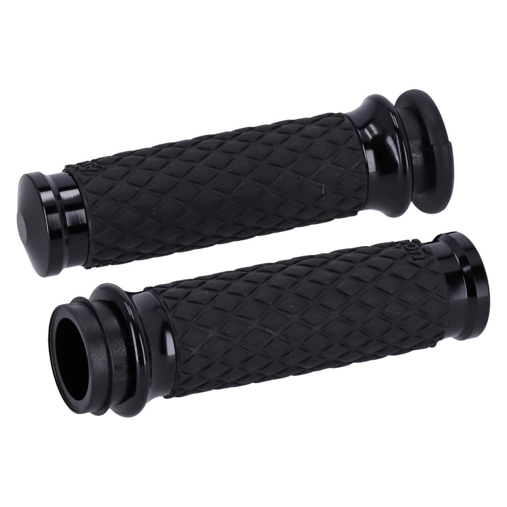Grip Set, Diamond Contour Air SS, Domed, Black