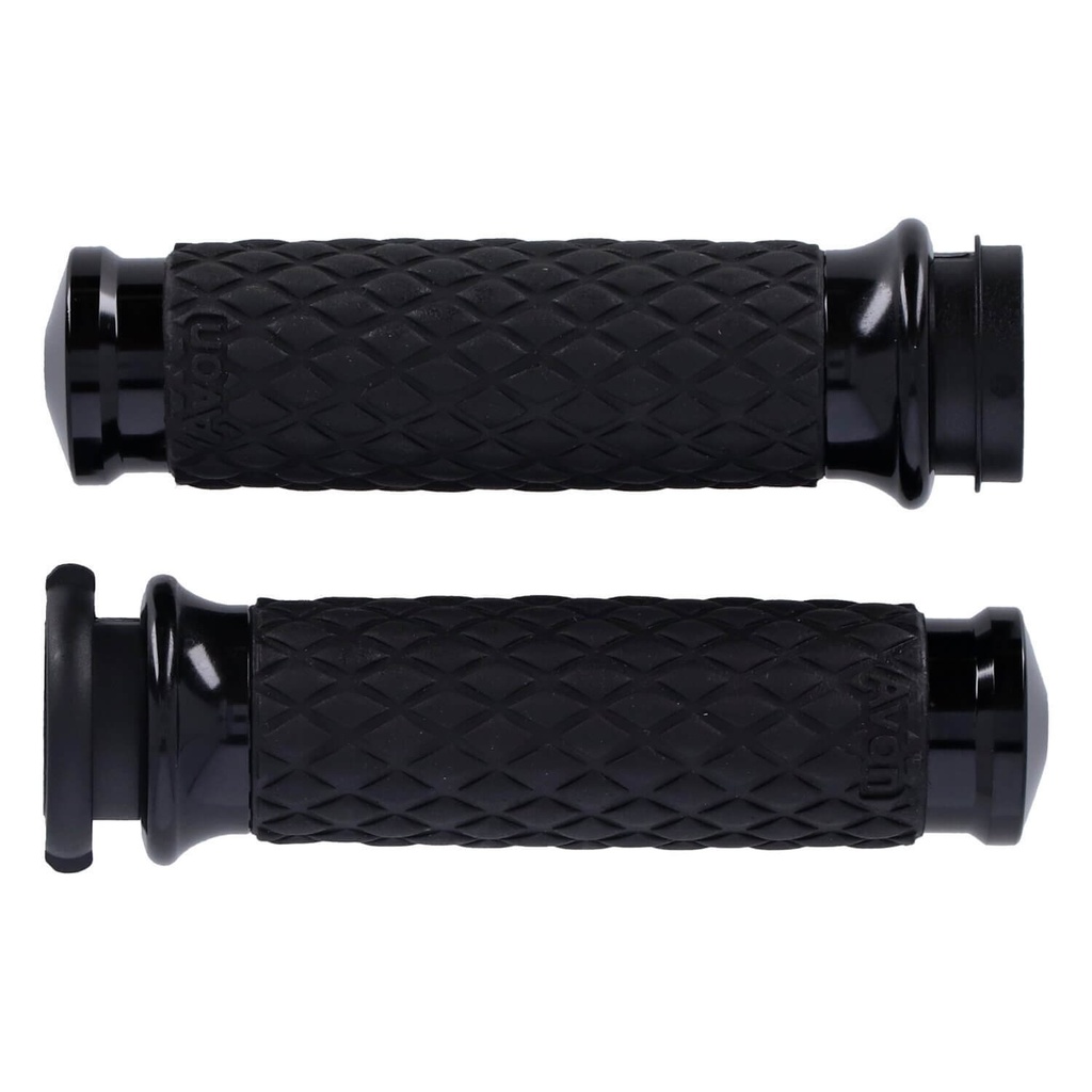 Grip Set, Diamond Contour Air SS, Domed, Black