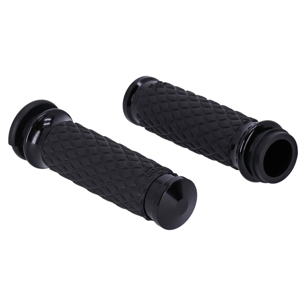 Grip Set, Diamond Contour Air SS, Domed, Black