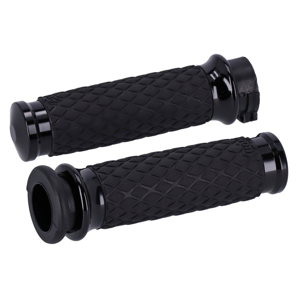 Grip Set, Diamond Contour Air SS, Domed, Black