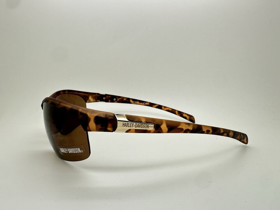 H-D Semi-Rimless Sunglasses Tortoise Frame &amp; Brown Lens