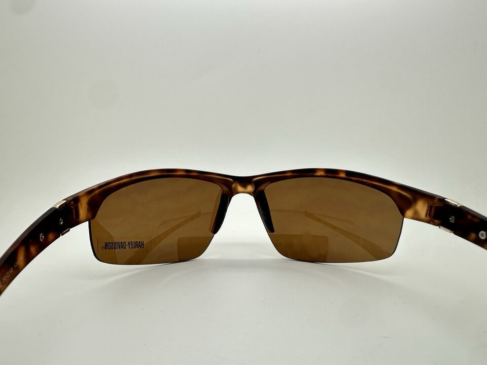 H-D Semi-Rimless Sunglasses Tortoise Frame &amp; Brown Lens