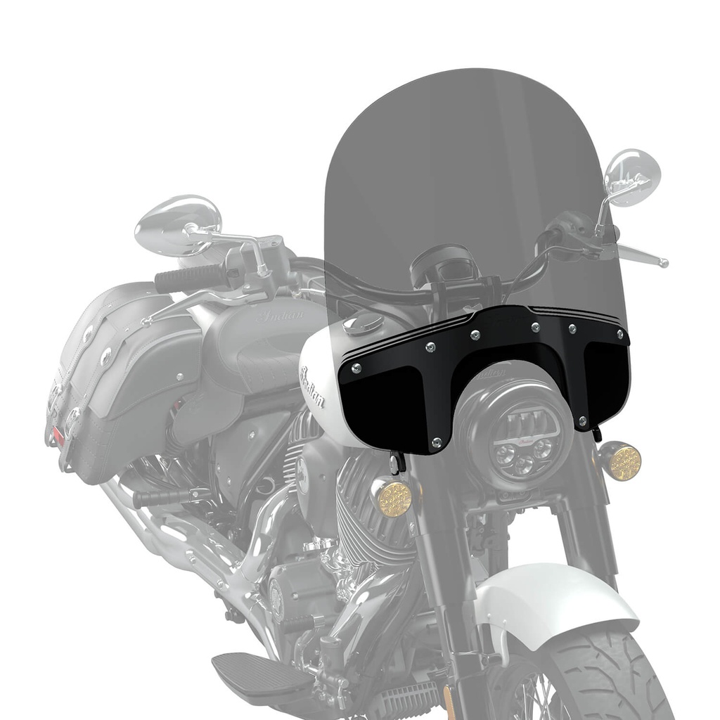 23.8 in. Quick Release Tinted Mid Windshield, Black